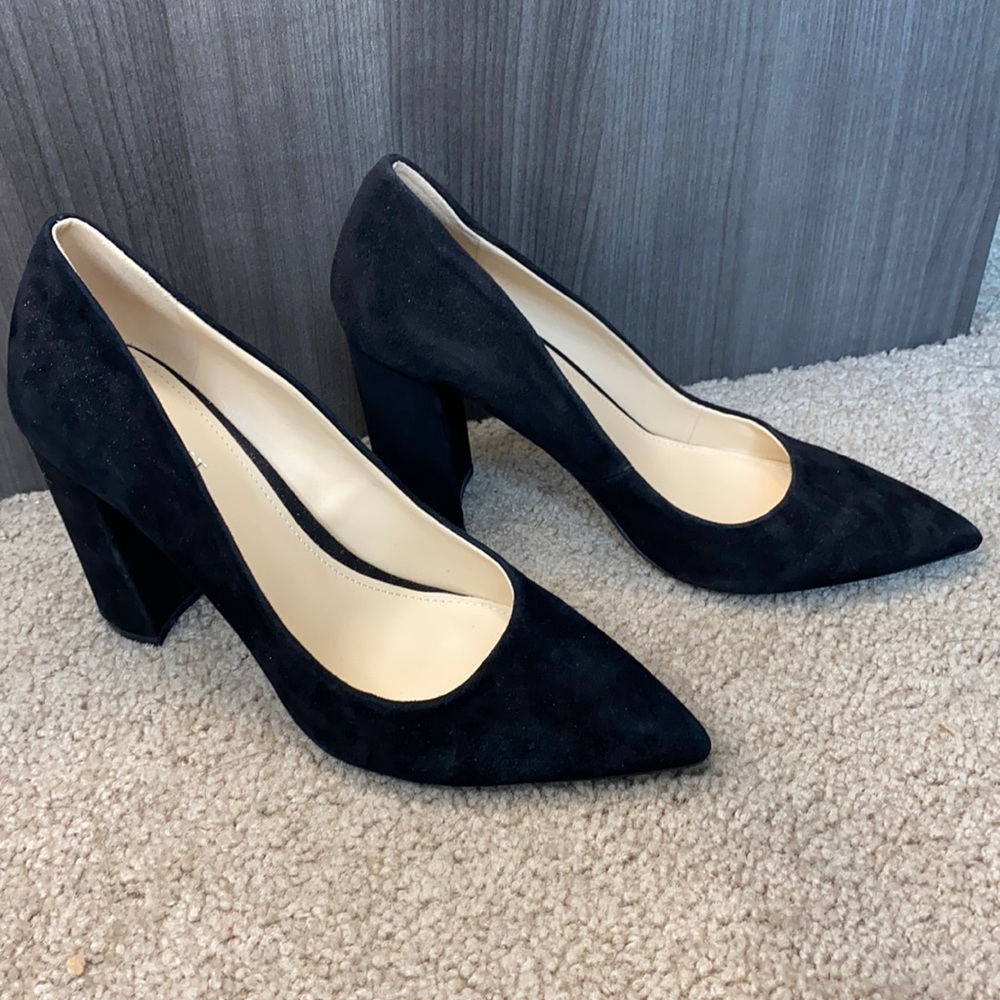Black Leather High Heels